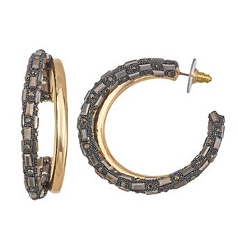 Nine West 50 mm Split Hoop Earrings