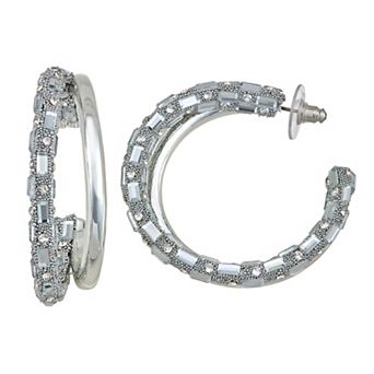 Nine West 50 mm Split Hoop Earrings