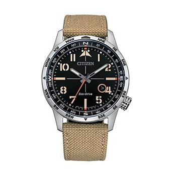 Citizen Men's Avion Weekender Stainless Steel Dial Nylon Strap Watch - BM7550-01E