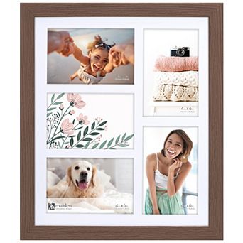 Malden 5-Opening 4" x 6" Matted Wall Collage Frame