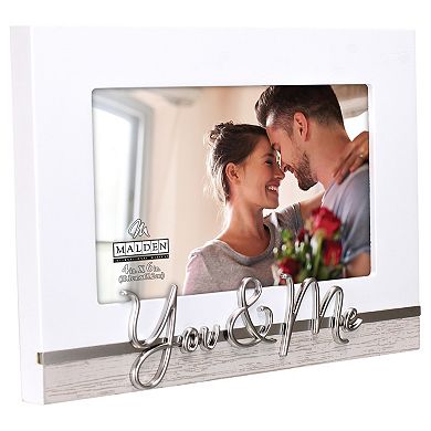 Malden Expression 4" x 6" You & Me Metal Inlay Picture Frame