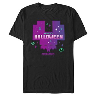 Men's Minecraft Happy Halloween Graphic Tee