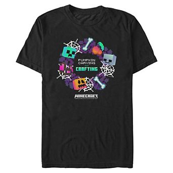 Men's Minecraft Pumpkin Carving Graphic Tee