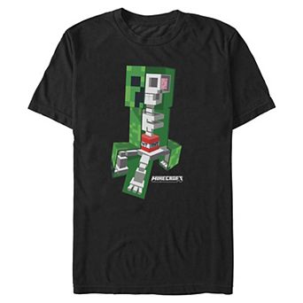 Men's Minecraft Spooky Skeleton Graphic Tee