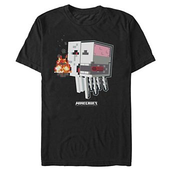 Men's Minecraft Ghast Skeleton Graphic Tee