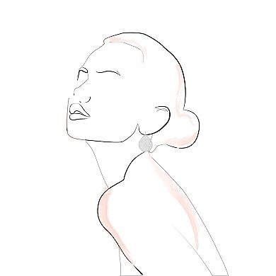 Emberly Silver Tone Filigree Teardrop Earrings