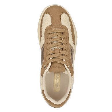 Nine West Linehan Women's Round Toe Lace-Up Casual Sneakers