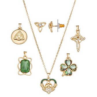 Napier 6 pc Gold-Tone Celtic Charm Necklace & Earring Set