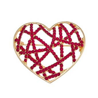 Napier Gold Tone Heart Pin