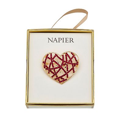 Napier Gold Tone Heart Pin