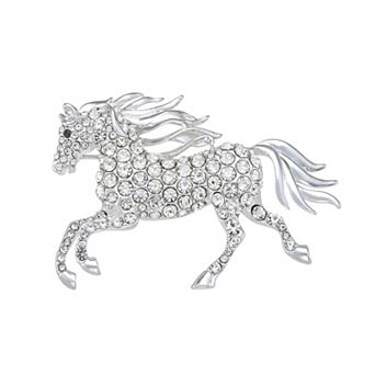 Napier silver Tone Horse Pin