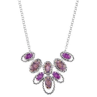 Napier Silver-Tone Purple Moon Statement Necklace