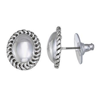 Napier Silver-Tone Casually Yours Stud Earrings