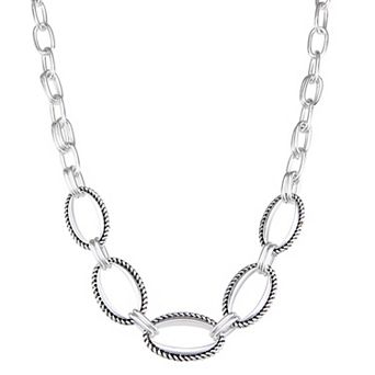Napier Silver-Tone Casually Yours 16 in Casual Collar Necklace