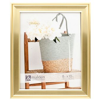 Malden 8" x 10" Beveled Gold Tone Picture Frame