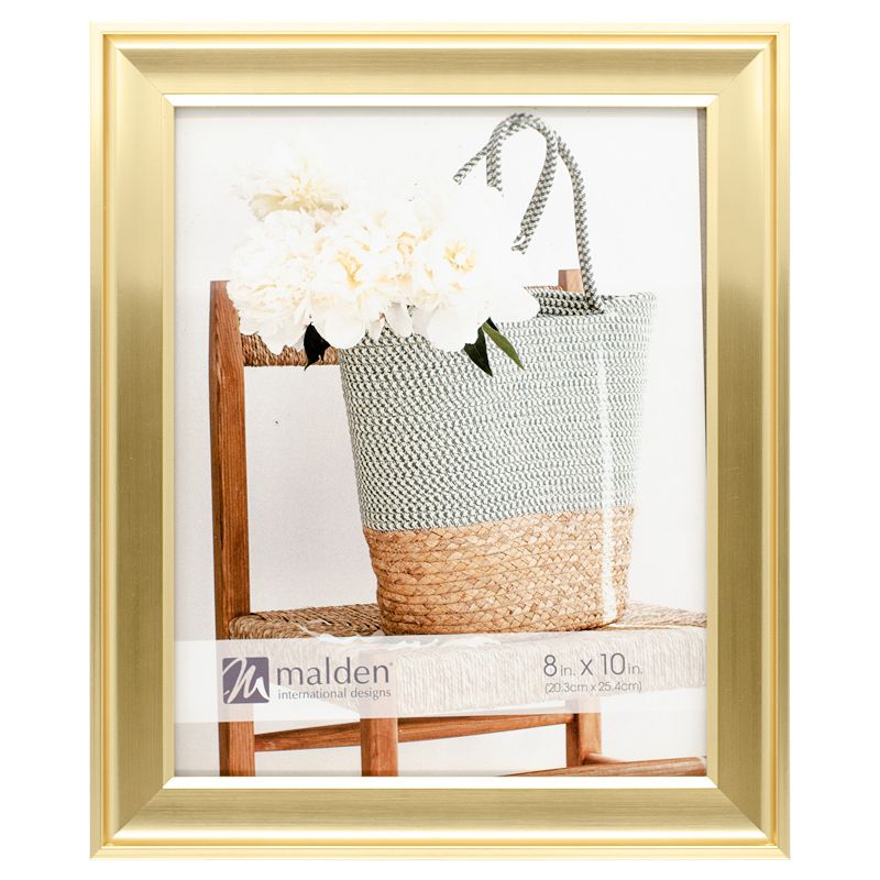 Malden 8" x 10" Beveled Gold Tone Picture Frame