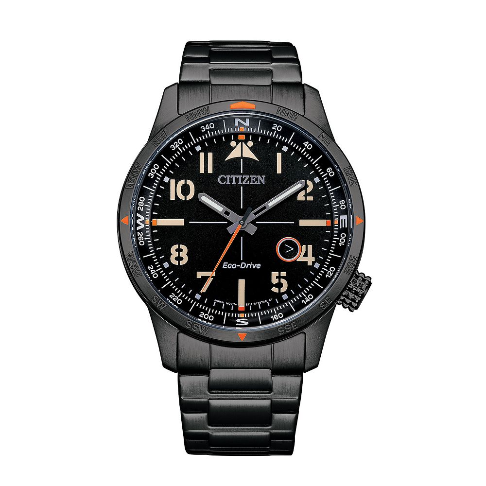 Citizen Men's 43mm Eco-Drive Black Ion-Plated Stainless Bracelet