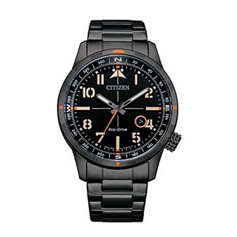 Citizen Eco-Drive Men's Black Ion-Plated Stainless Bracelet Watch