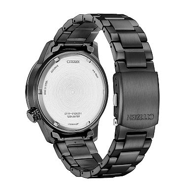 Citizen Eco-Drive Men's Black Ion-Plated Stainless Bracelet Watch