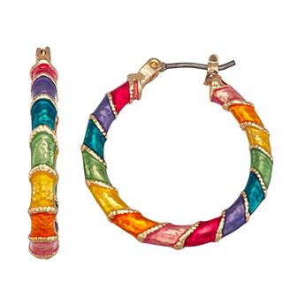 Napier Gold-Tone Circus Hoop Earrings