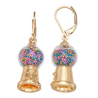 Napier Gold-Tone Gum Ball Drop Earrings