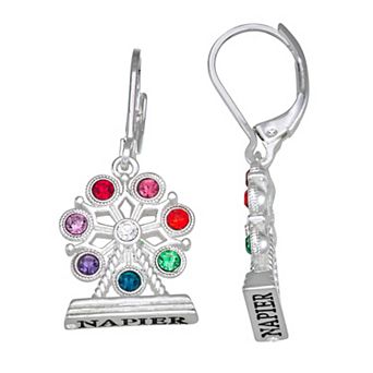 Napier Silver-Tone Ferris Wheel Drop Earrings