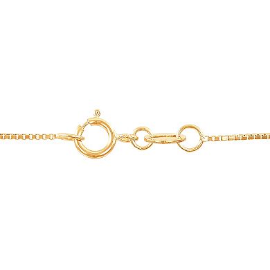 Everlasting Gold 10k Solid Box Chain Necklace