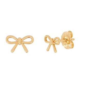 Everlasting Gold Petite Bow Stud Earrings
