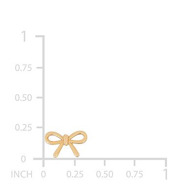 Everlasting Gold Polish Petite Bow Stud Earrings