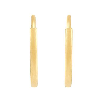 Everlasting Gold 2-Pair 10k Gold Endless Hoop Earrings Set