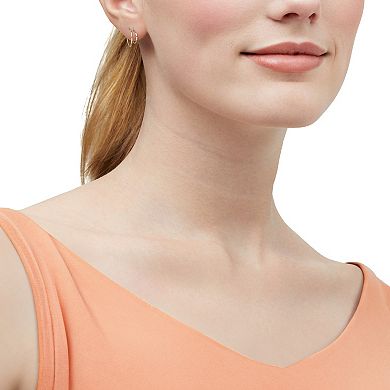 Everlasting Gold 2-Pair 10k Gold Endless Hoop Earrings Set