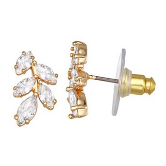 Napier Gold-Tone Cubic Zirconia Crawler Earrings