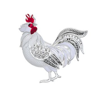 Napier Silver Tone Chicken Pin