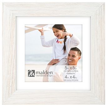 Malden 4" x 4"/5" x 5" Linear Distressed Picture Frame