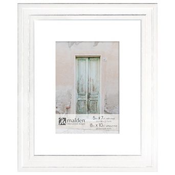 Malden Trad Wall White 5" x 7" & 8" x 10" Matted Picture Frame