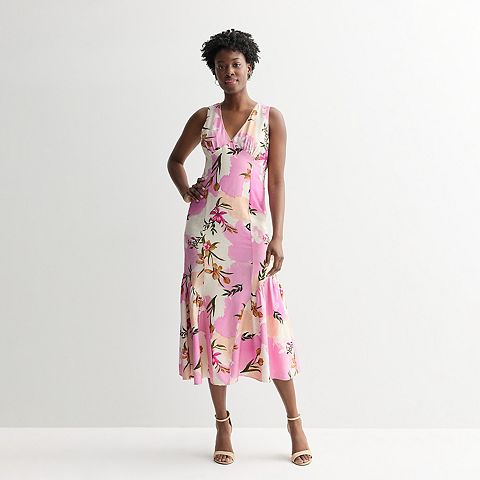Женские платья Taylor Women's Taylor Floral V-Neck Fit & Flare Dress