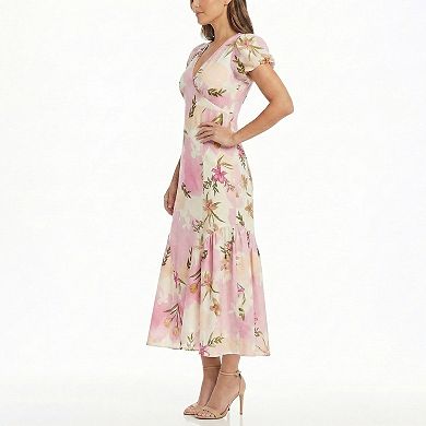 Women's Taylor Floral V-Neck Fit & Flare Dress