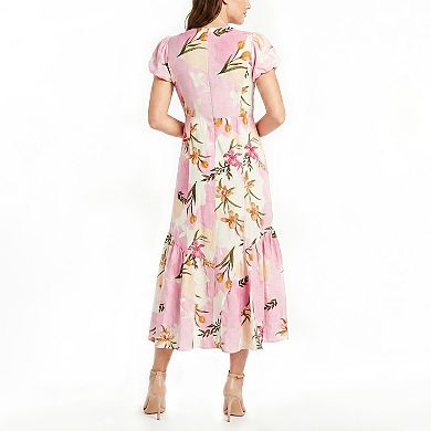 Women's Taylor Floral V-Neck Fit & Flare Dress