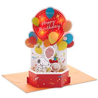 Hallmark Peanuts Pop-Up Snoopy Birthday Card with Music & Birthday Balloons