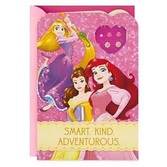 Hallmark Disney Princess Earring Stickers Birthday Card for Kids