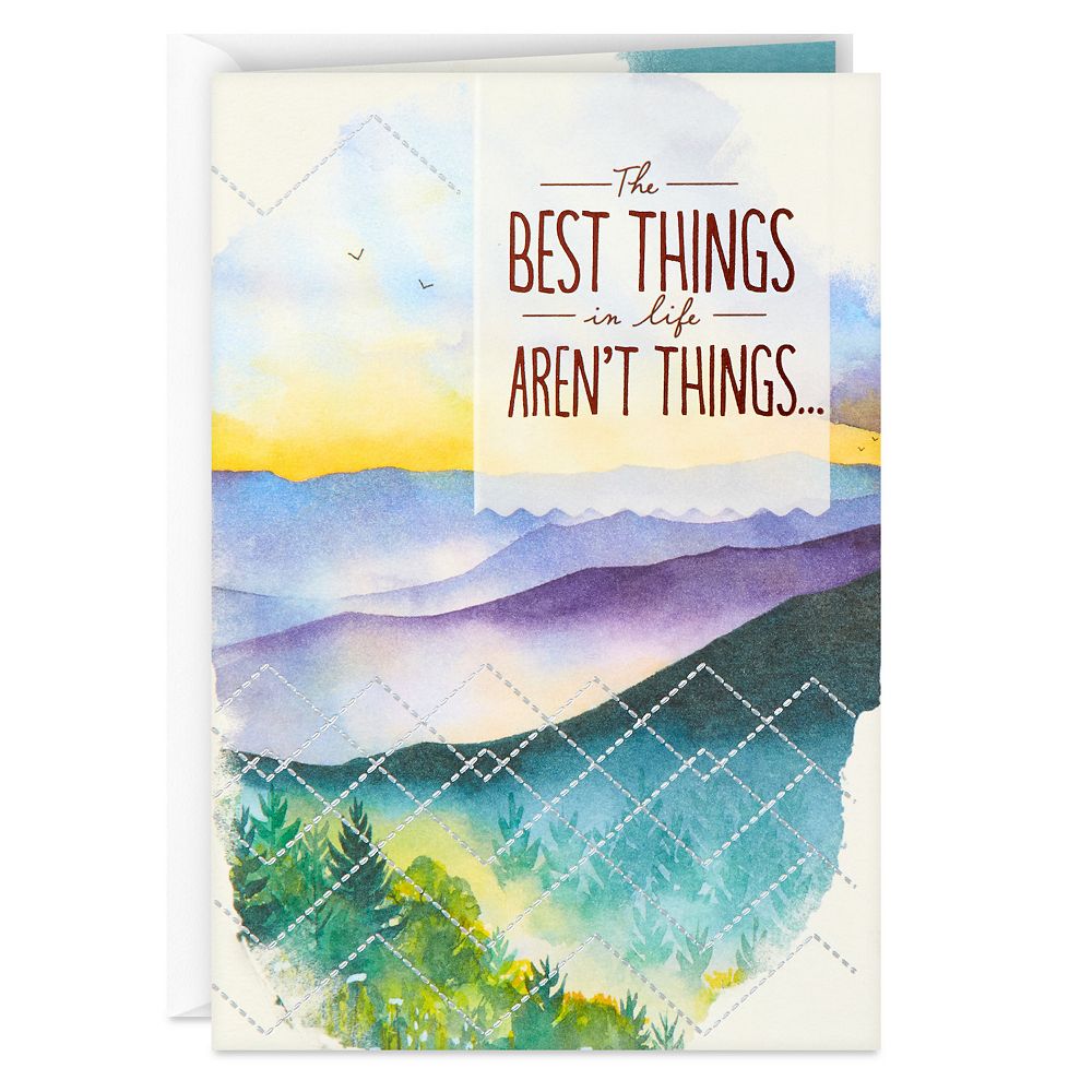 Hallmark Watercolor Mountains Birthday Card