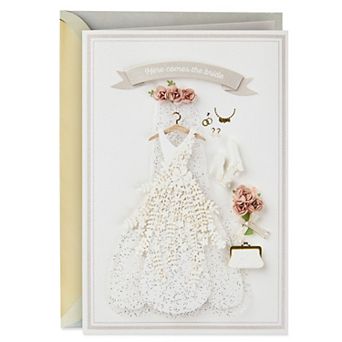 Hallmark Signature Here Comes the Bride Wedding Card