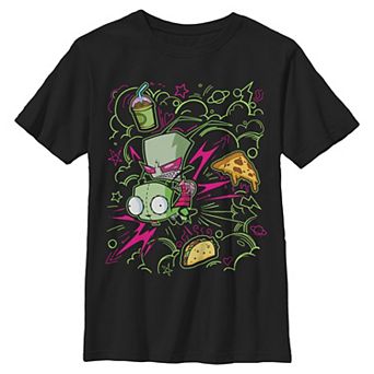 Boys 8-20 Invader Zim Food Icons Graphic Tee