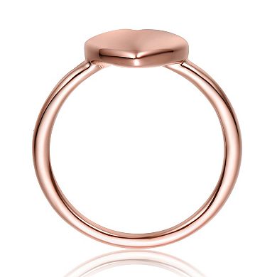 Sterling Silver Heart-Shaped Band Ring