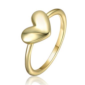 Sterling Silver Heart-Shaped Band Ring