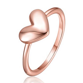 Sterling Silver Heart-Shaped Band Ring