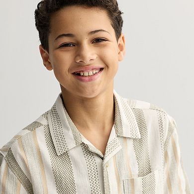 Boys 8-20 Sonoma Goods For Life® Short Sleeve Camp Shirt in Regular & Husky