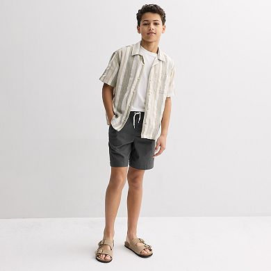 Boys 8-20 Sonoma Goods For Life® Short Sleeve Camp Shirt in Regular & Husky