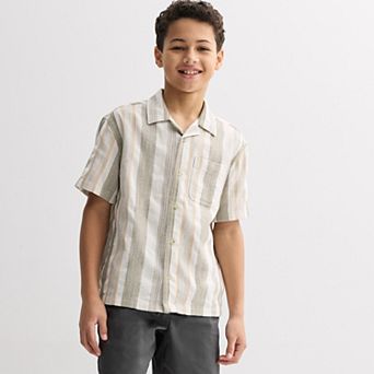 Boys 8-20 Sonoma Goods For Life® Short Sleeve Camp Shirt in Regular & Husky