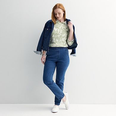 Juniors' Croft & Barrow® Printed Pullover Sweater